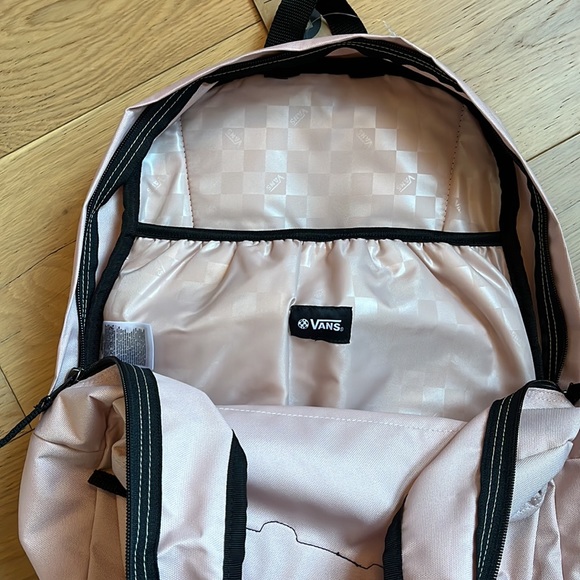 NWT VANS “Off the Wall” Pink Backpack with Laptop Sleeve - Picture 5 of 13